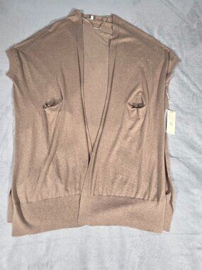 3 for $25 NVELOP Women Silk Cotton Blend Short Sleeve Open Front Cardigan Vest